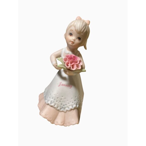 Lenox Precious Moments January Girl Figurine "Smile God Loves You" 1983 - Picture 8 of 10